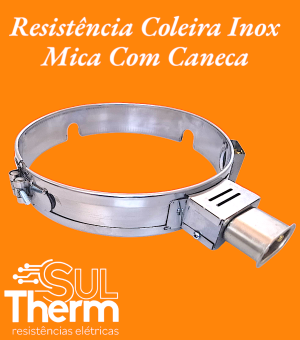 resistência coleira mica com caneca dissipador