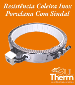 resistencia coleira porcelana com sindal